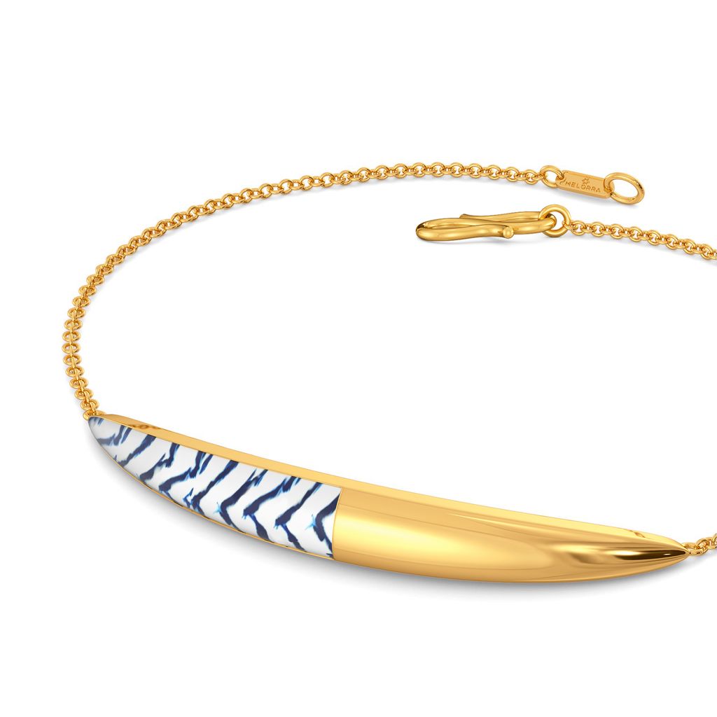 Dyed in Blue Gold Bracelets