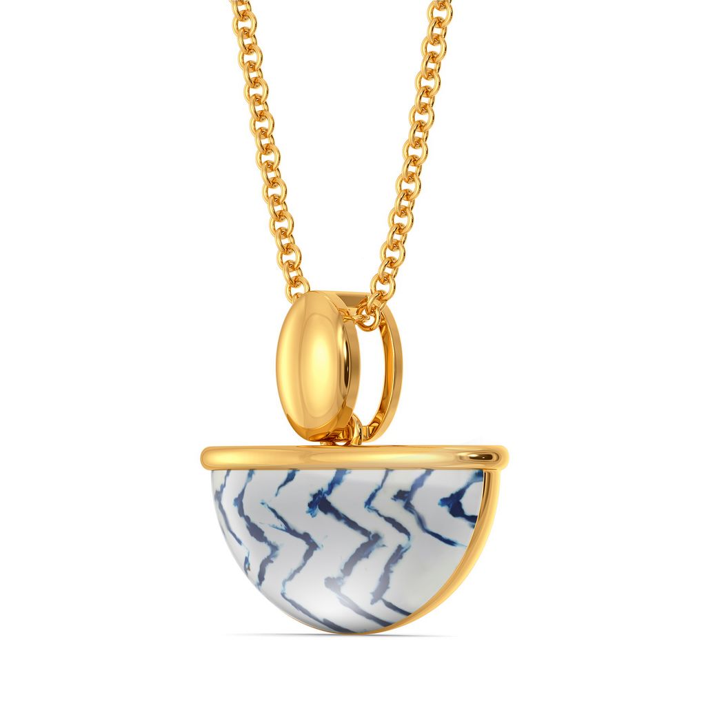 Dyed in Blue Gold Pendants