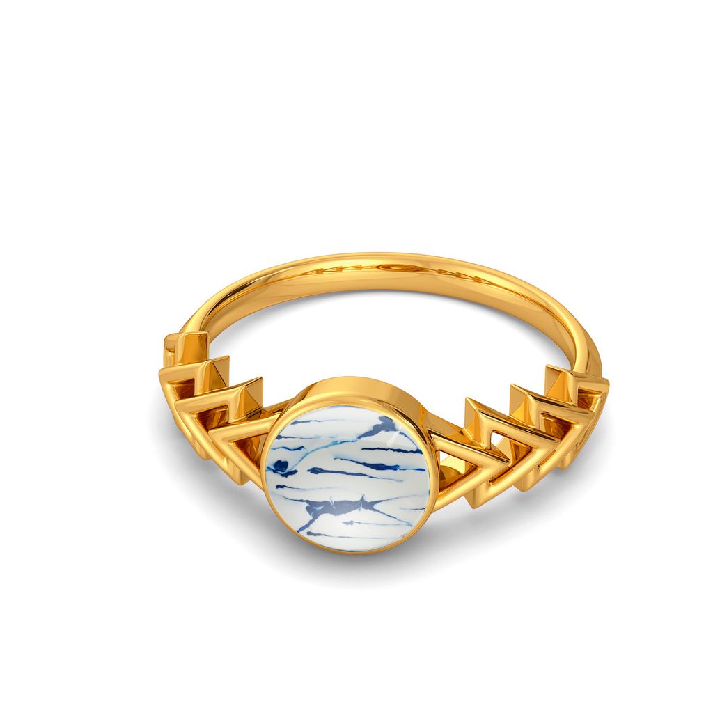 Circle of Tie & Dye Gold Rings alternate view 3