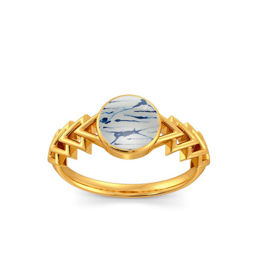 Circle of Tie & Dye Gold Rings alternate view 2