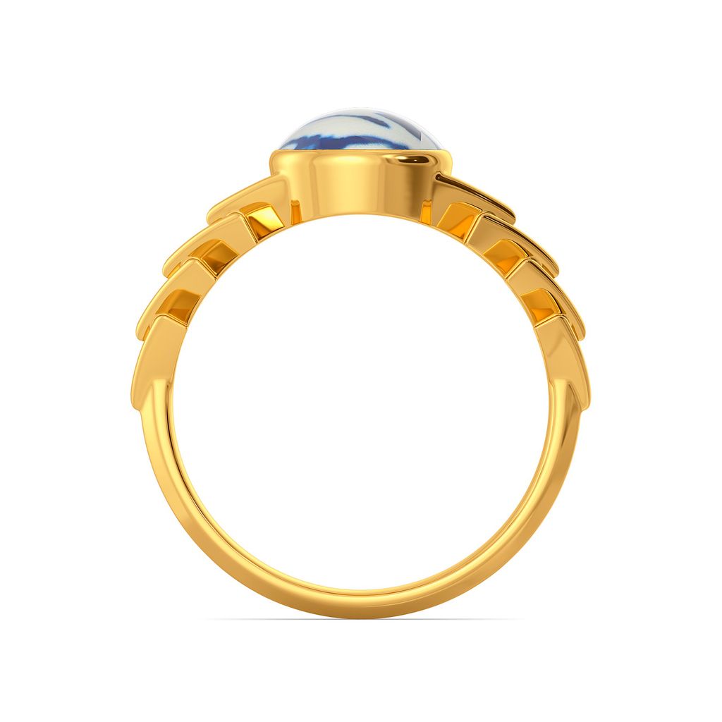Circle of Tie & Dye Gold Rings image