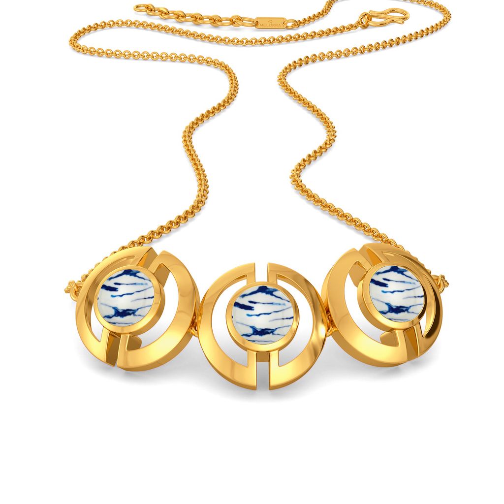 Circle of Tie & Dye Gold Necklaces