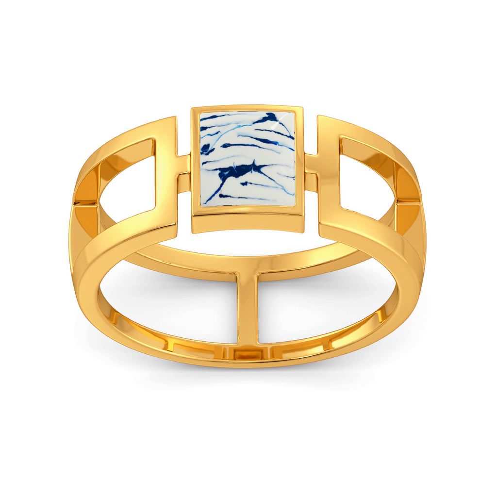 Dyed in Indigo Gold Rings alternate view 2
