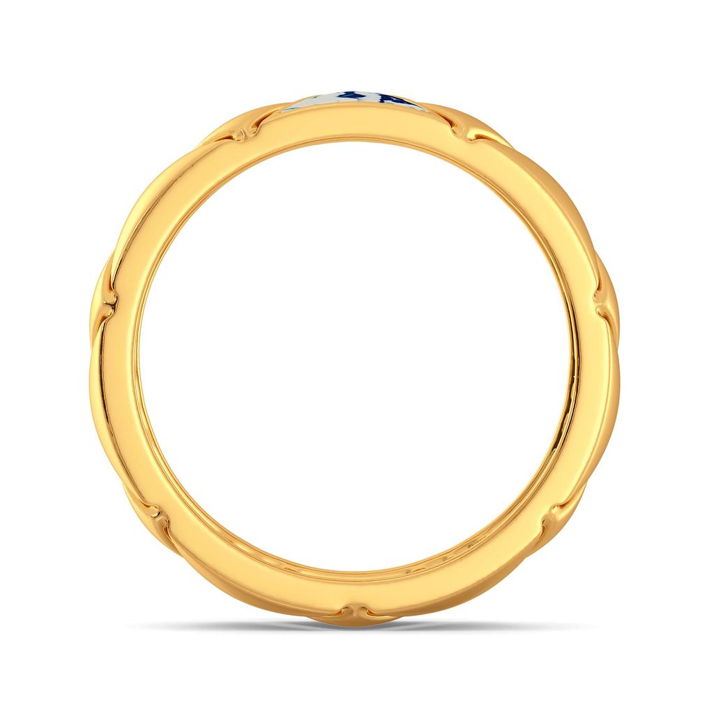 Blue Shibori Gold Rings image