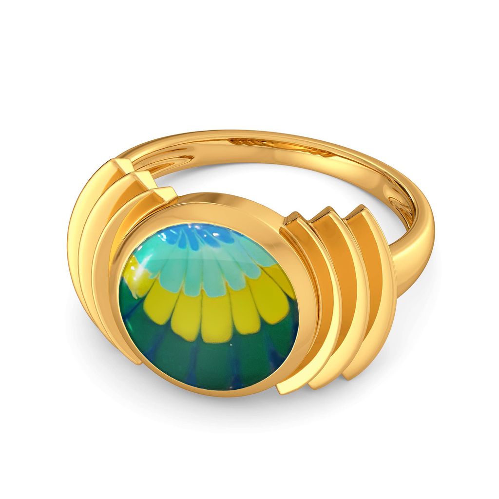Tie & Dye Twist Gold Rings alternate view 3