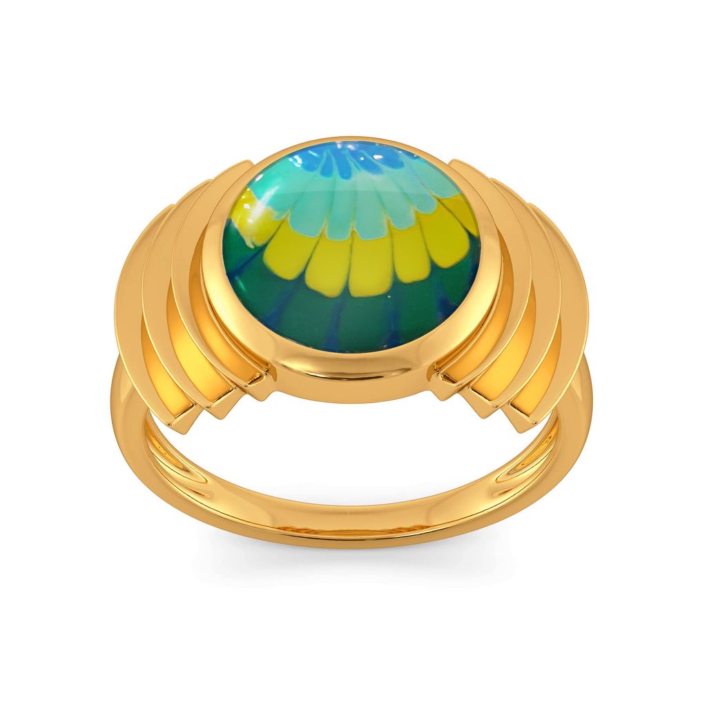 Tie & Dye Twist Gold Rings alternate view 2