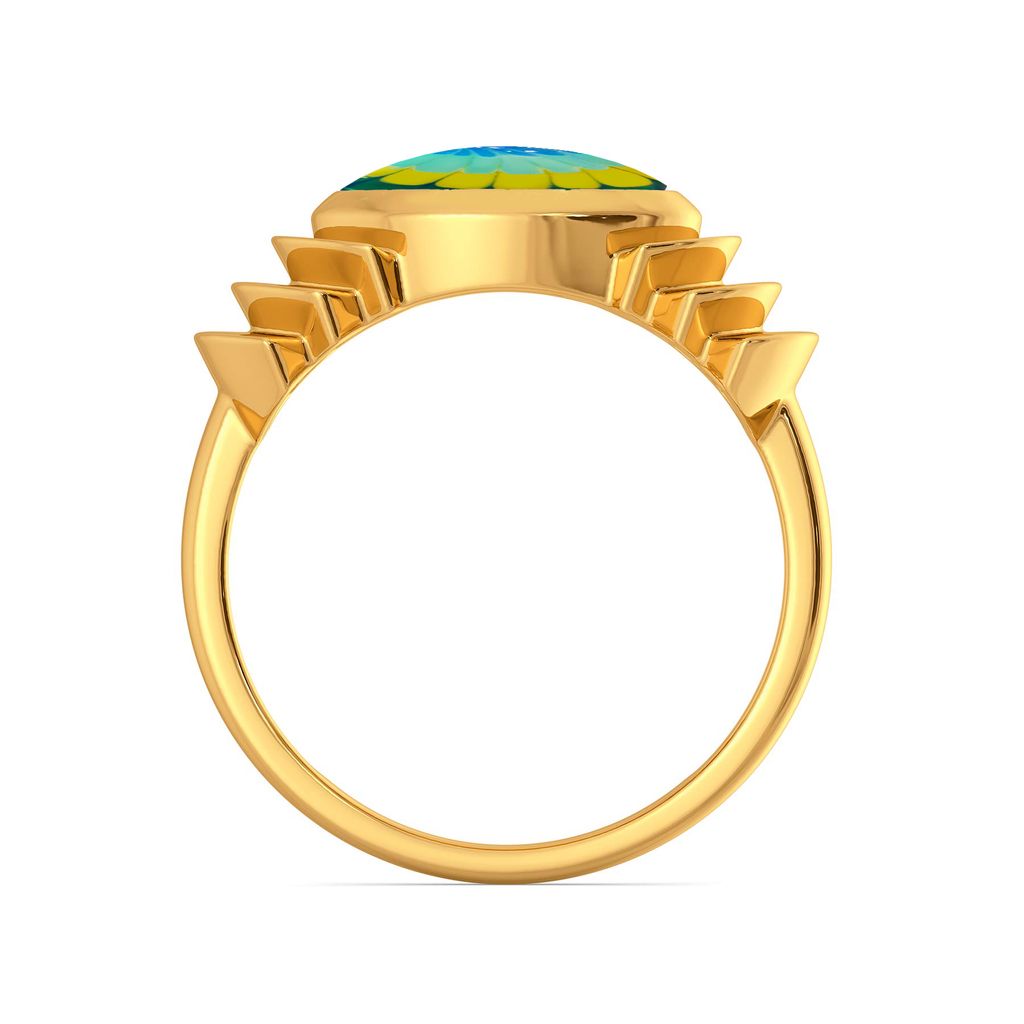 Tie & Dye Twist Gold Rings image