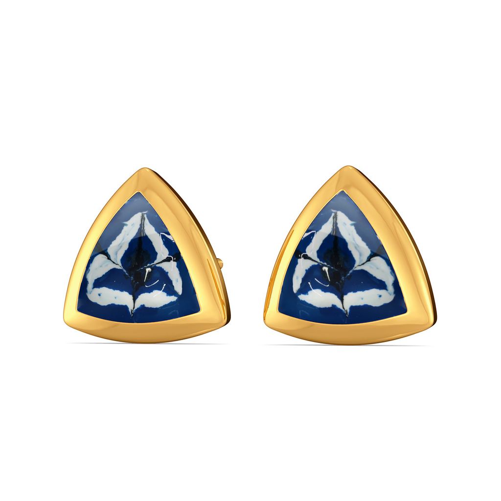 Trippy Skies Gold Earrings