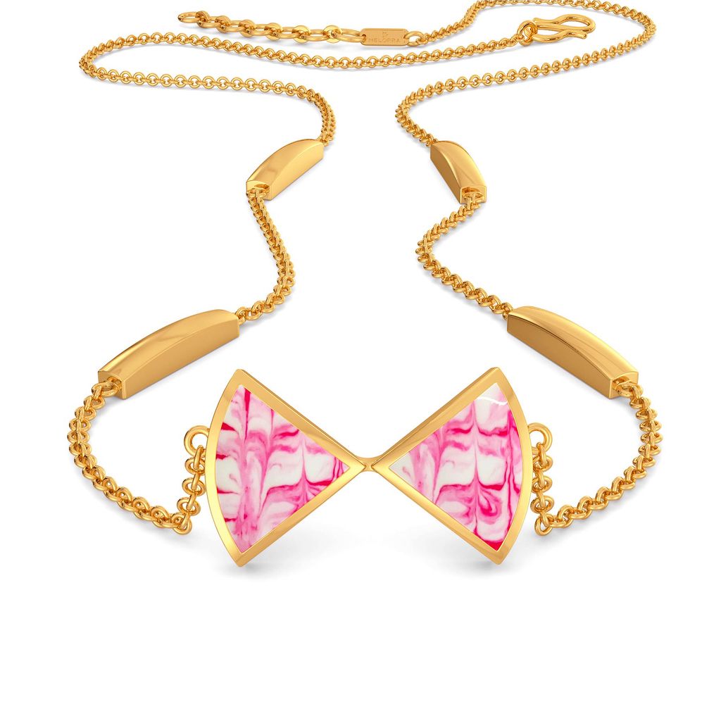 Pink Palette Gold Necklaces