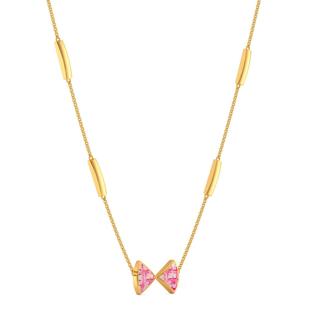 Pink Palette Gold Necklaces