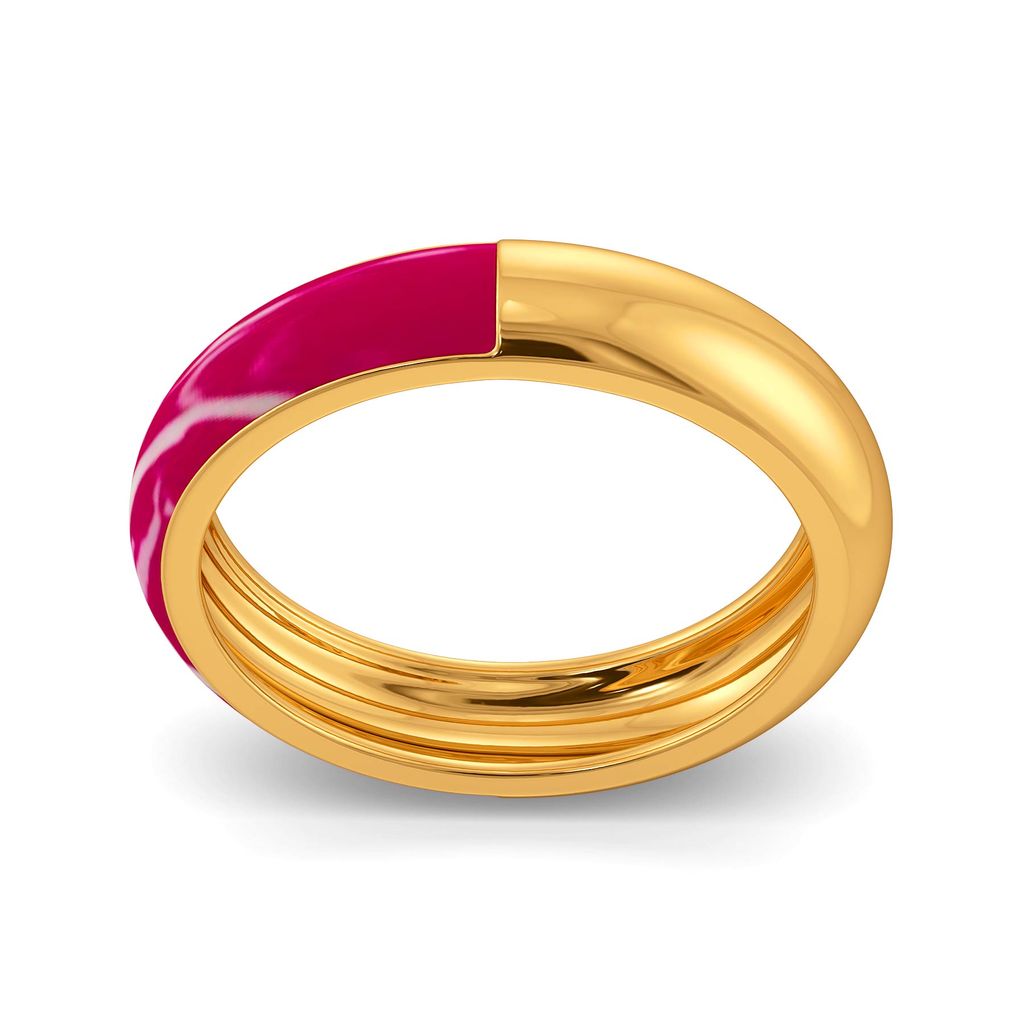 Dyed in Pink Gold Rings alternate view 2