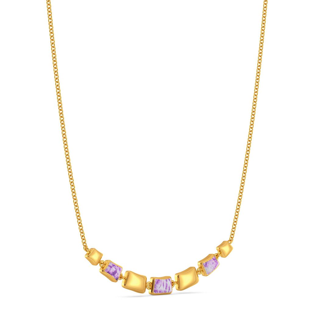 Dyed Drama Gold Necklaces