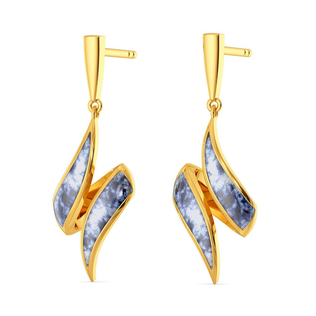 Dip Dyed Gold Earrings