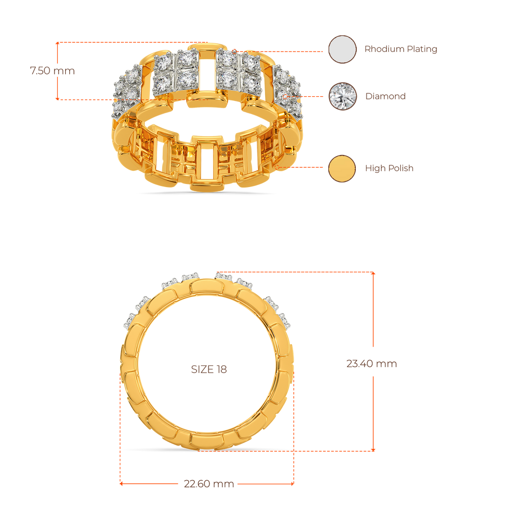 Cheks and Style Diamond Rings For Men image