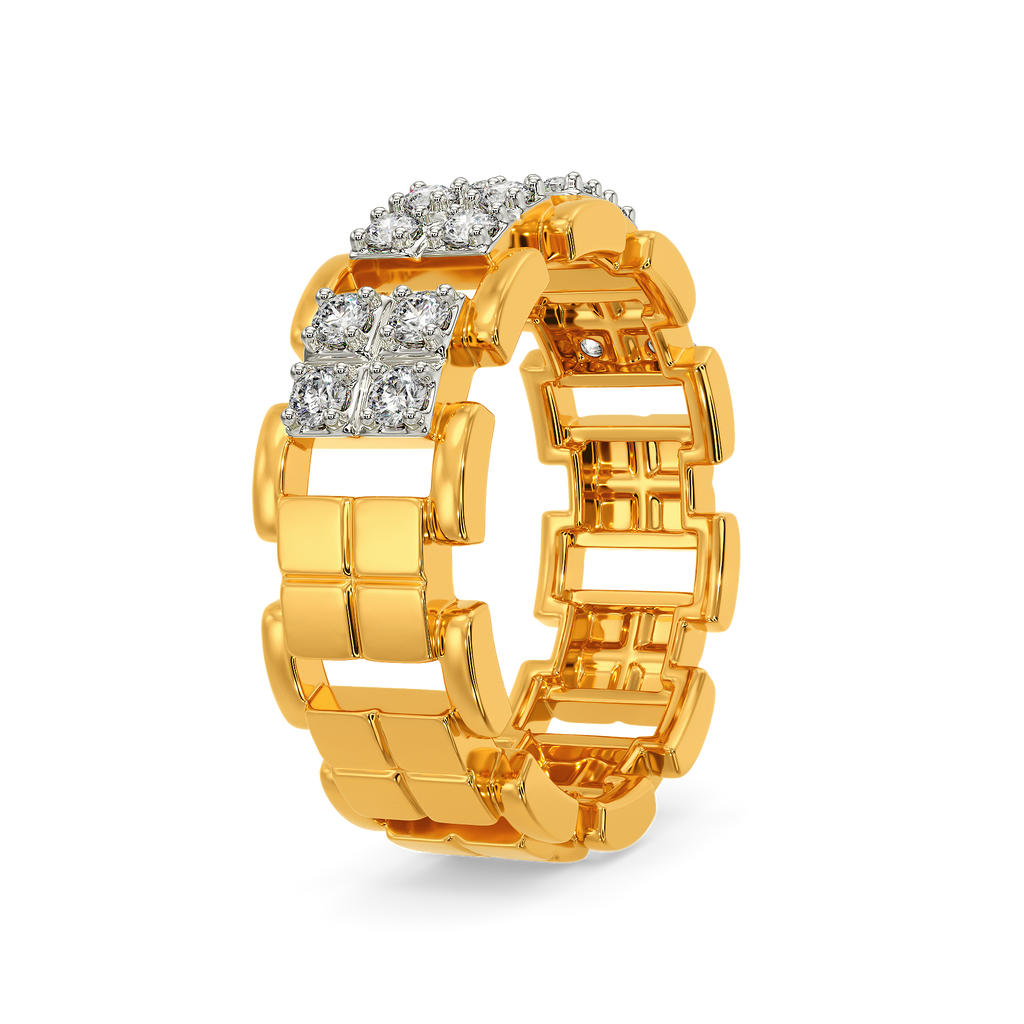 Cheks and Style Diamond Rings For Men image