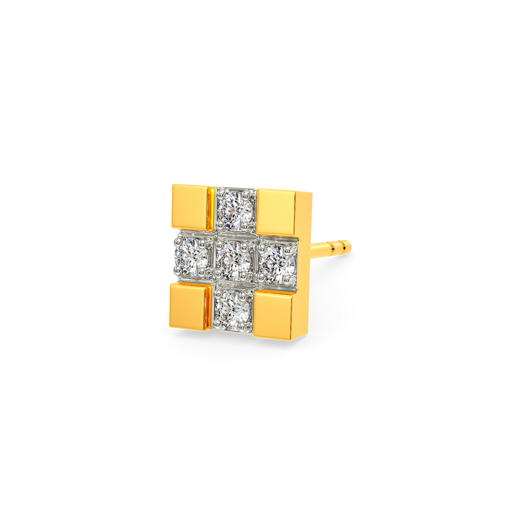 In a Tartan Glory Diamond Earrings For Men