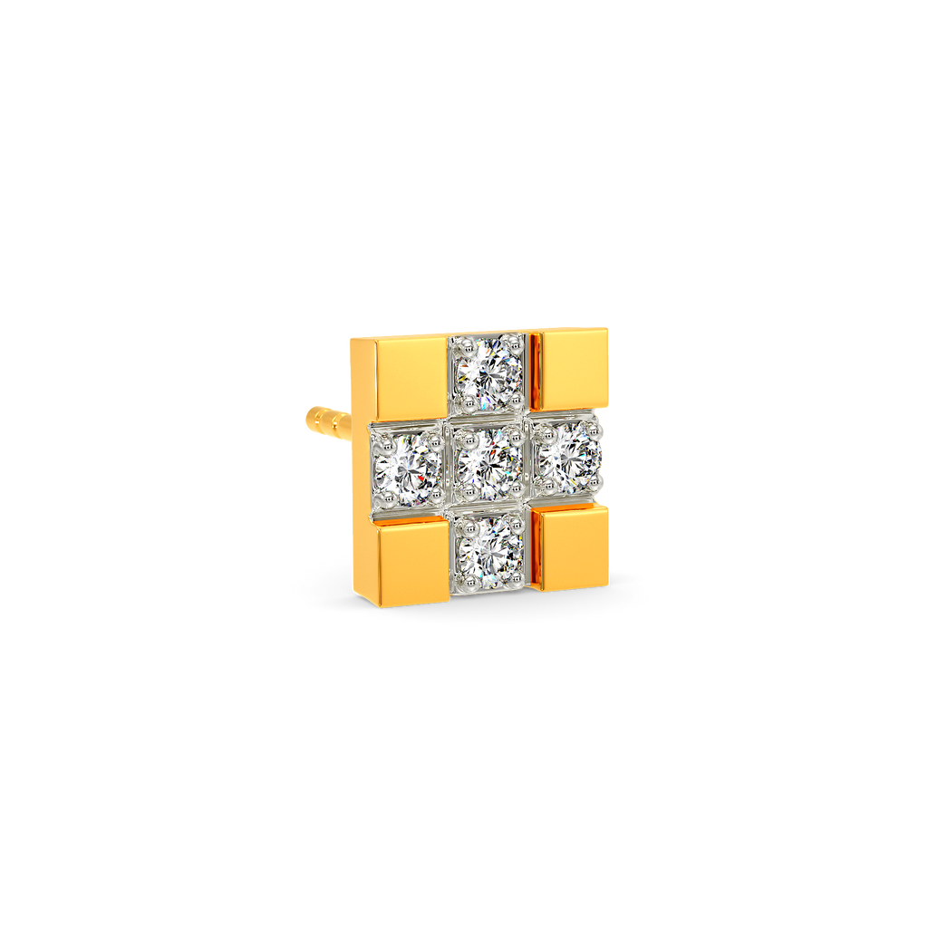 In a Tartan Glory Diamond Earrings For Men
