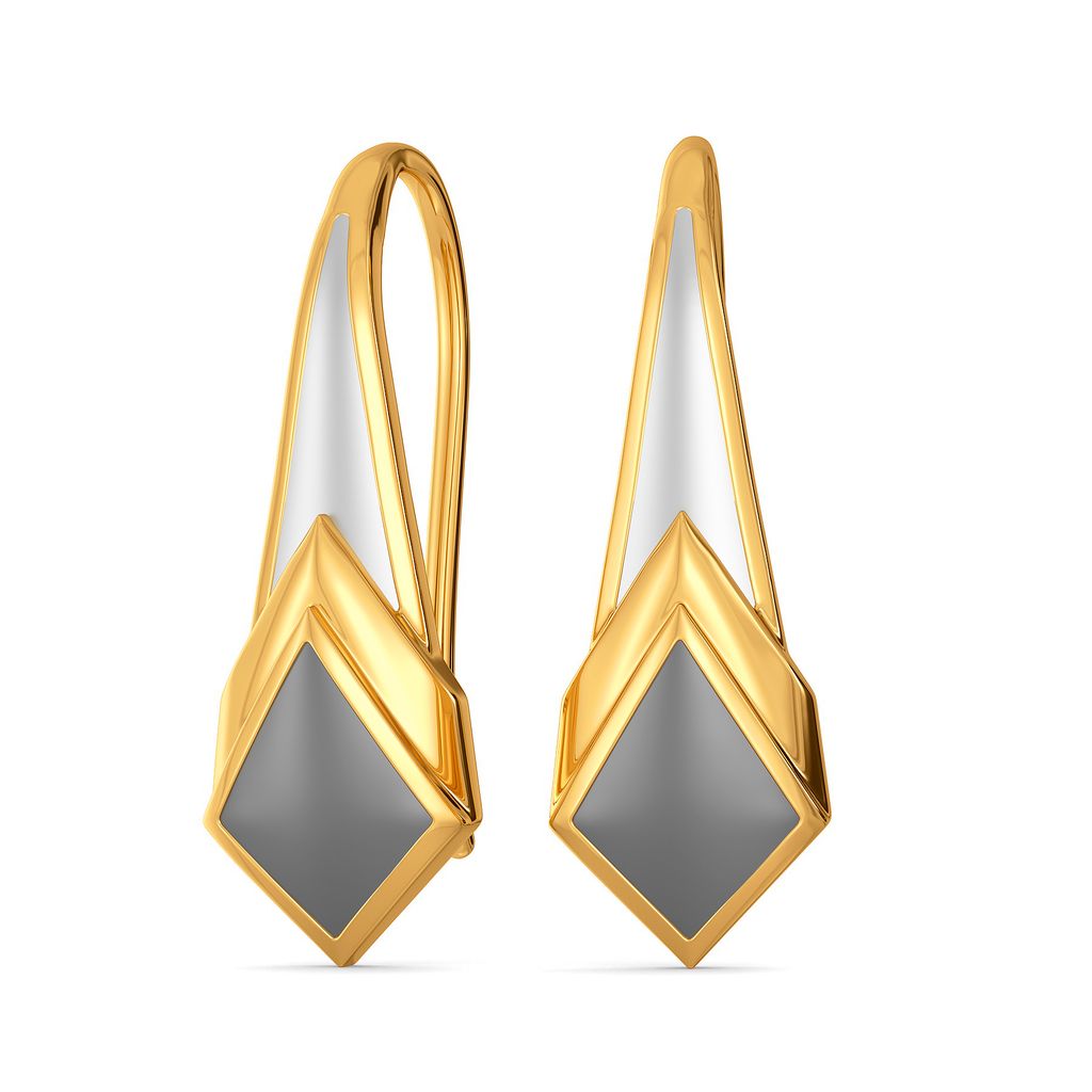 Monday Greys Gold Earrings