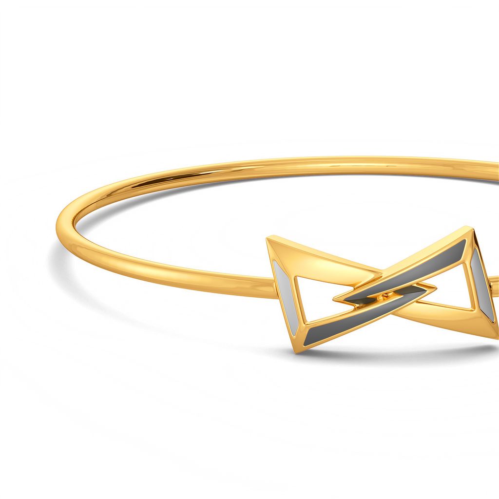 Grey Hierarchy Gold Bangles