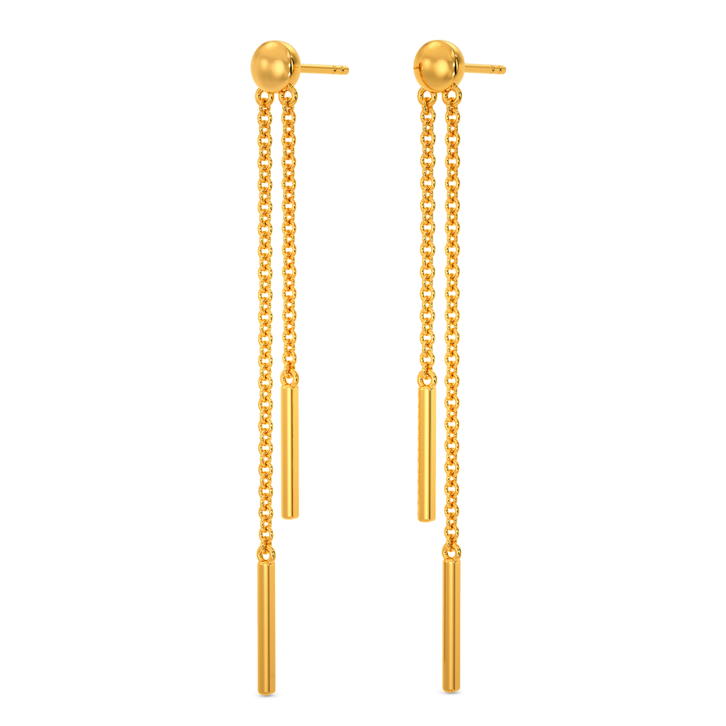 String Rush Gold Earrings