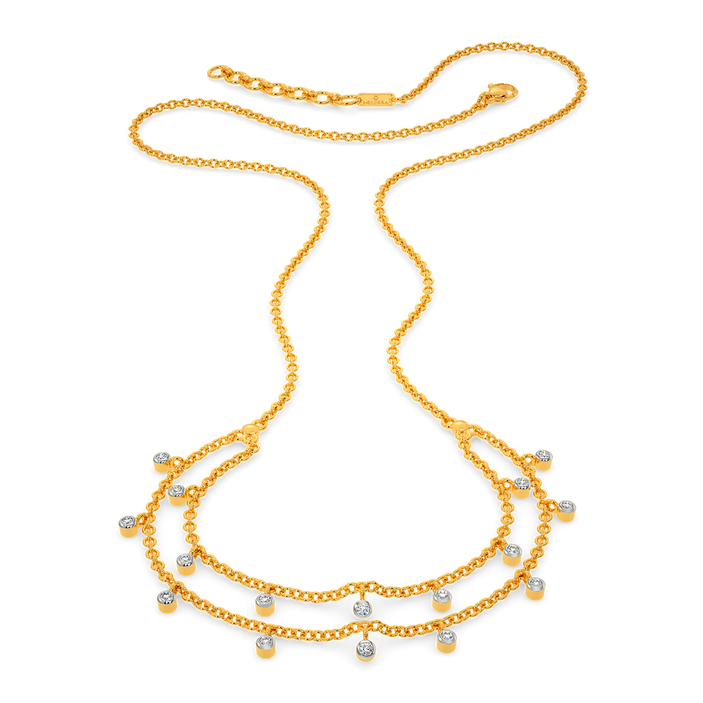 Stringed Together Diamond Necklaces