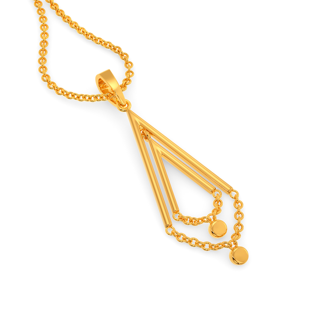 Sparkle In Strings Gold Pendants