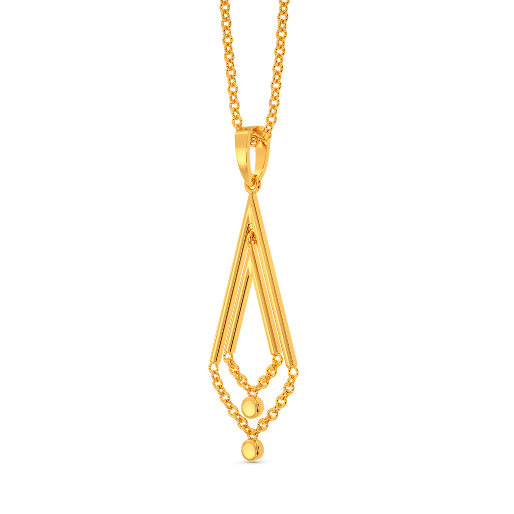 Sparkle In Strings Gold Pendants
