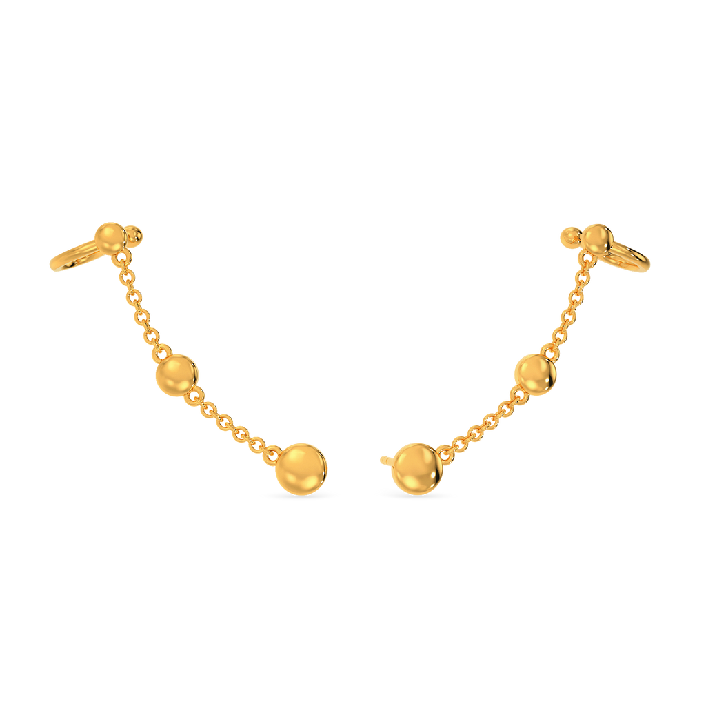 Love Attached Gold Earrings