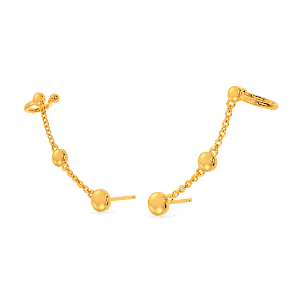Love Attached Gold Earrings
