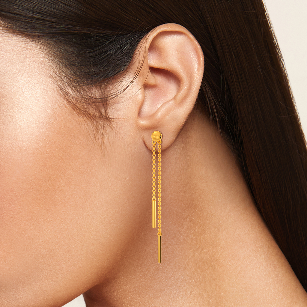 String Rush Gold Earrings