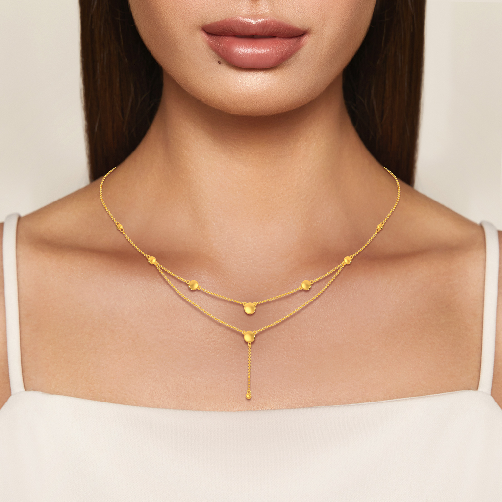 Love Attached Gold Necklaces