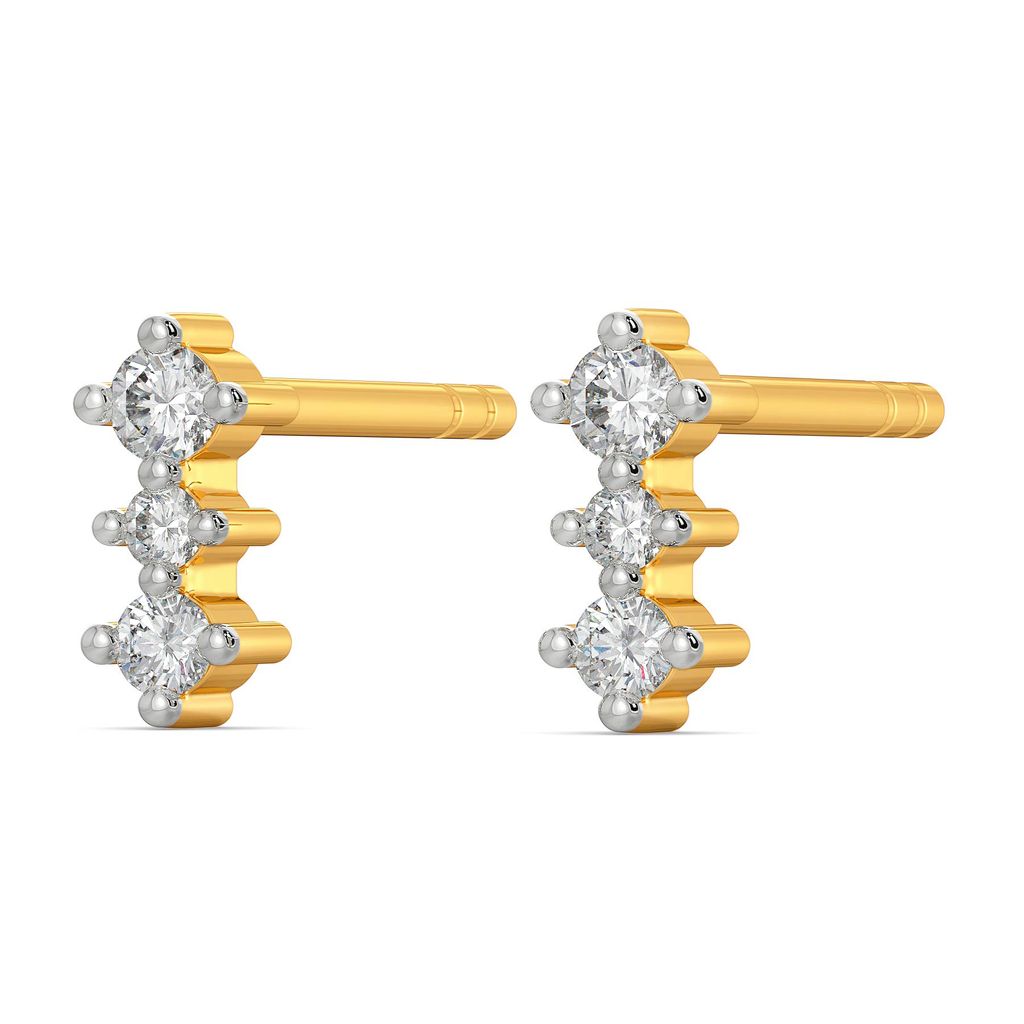 Connect Three Diamond Earrings