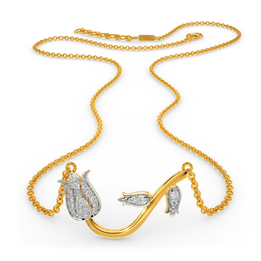Bloom Like A Tulip Diamond Necklaces