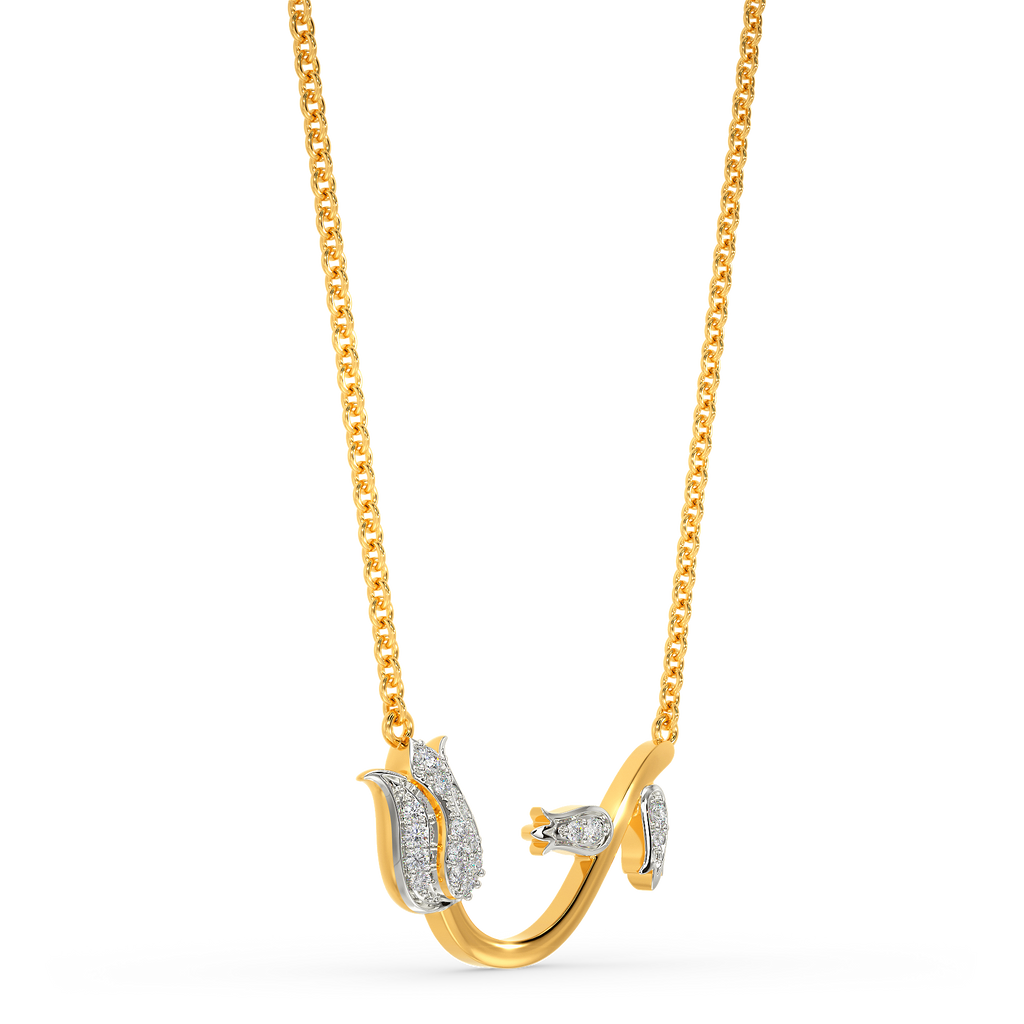 Bloom Like A Tulip Diamond Necklaces