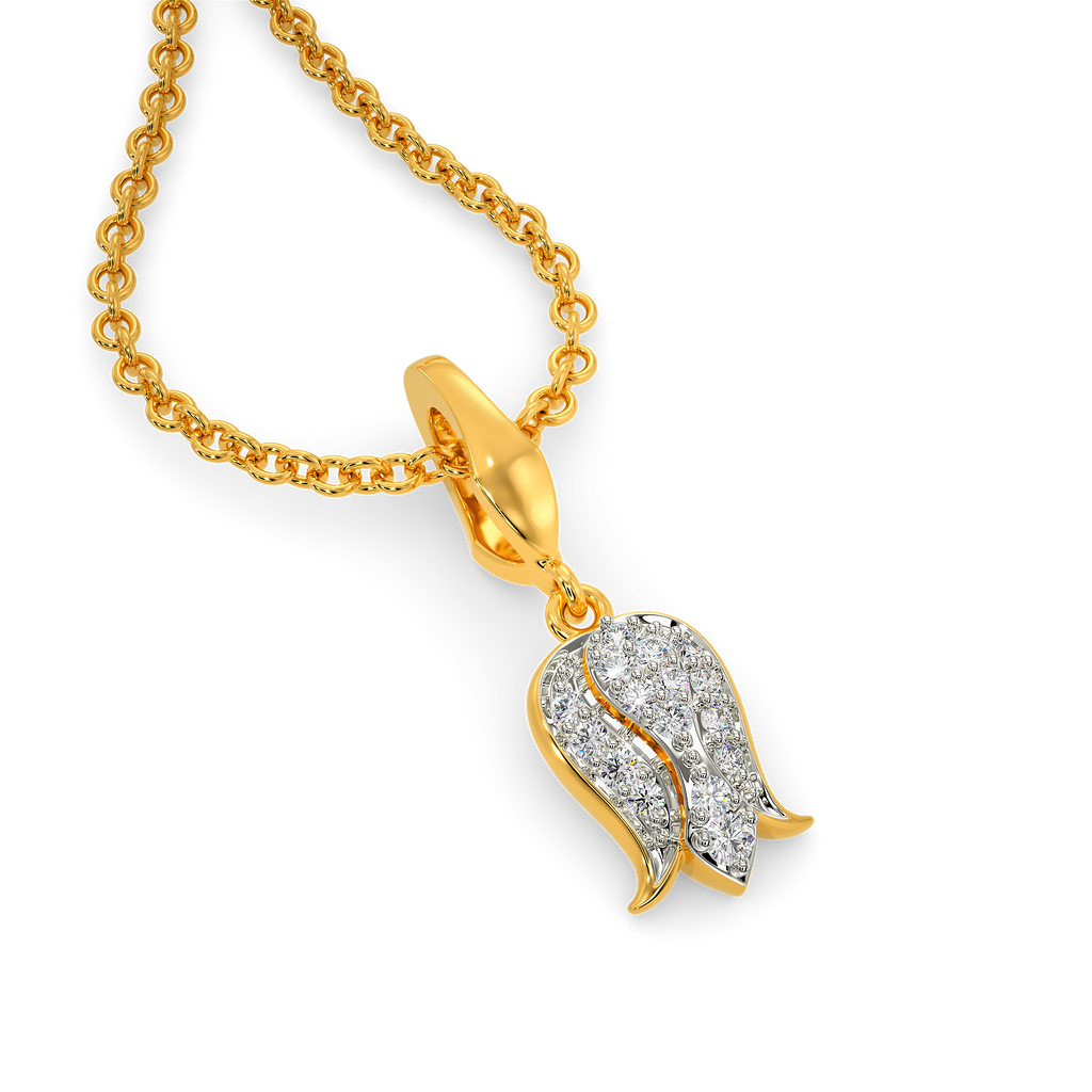Bloom Like A Tulip Diamond Pendants