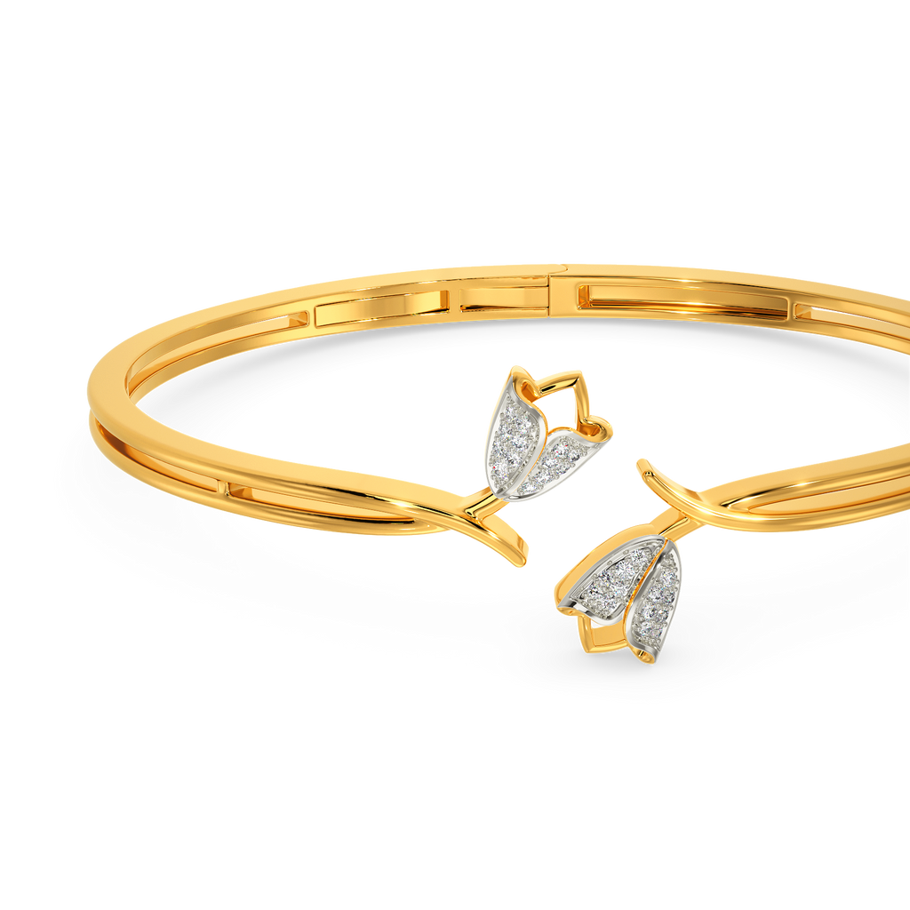 Tune To Tulips Diamond Bangles