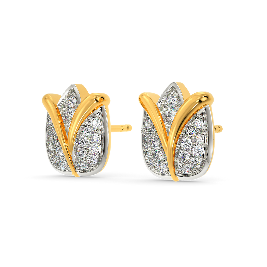 Crazy About Tulips Diamond Earrings