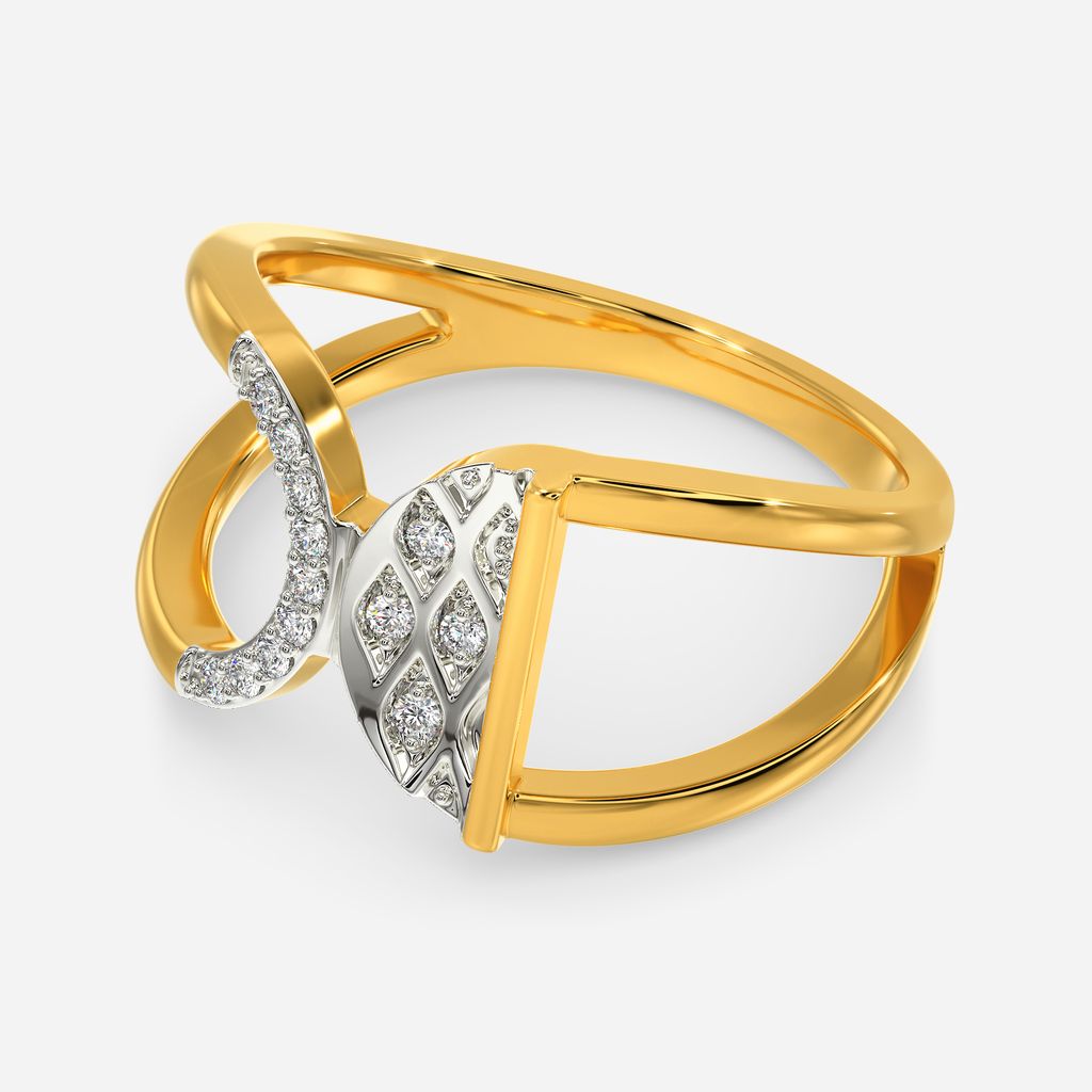 Knitted Together Diamond Rings alternate view 2