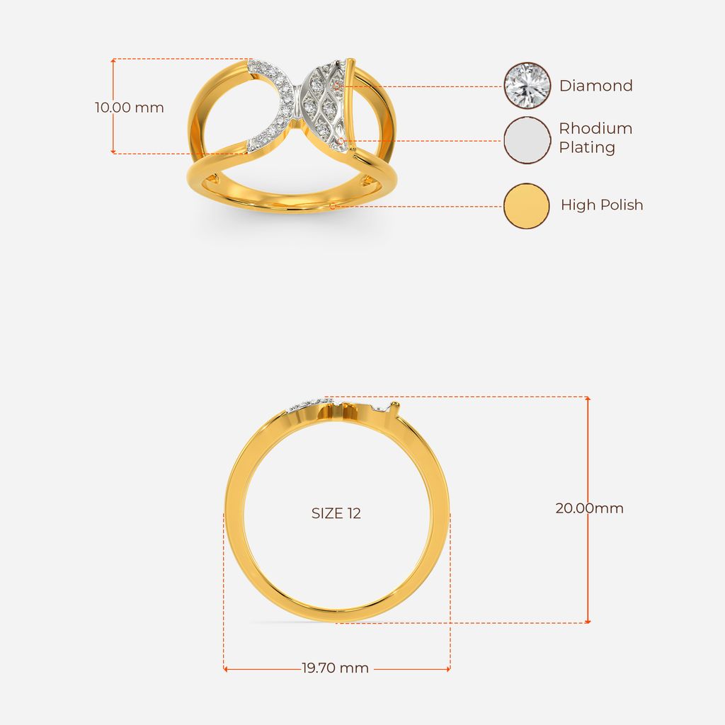 Knitted Together Diamond Rings image