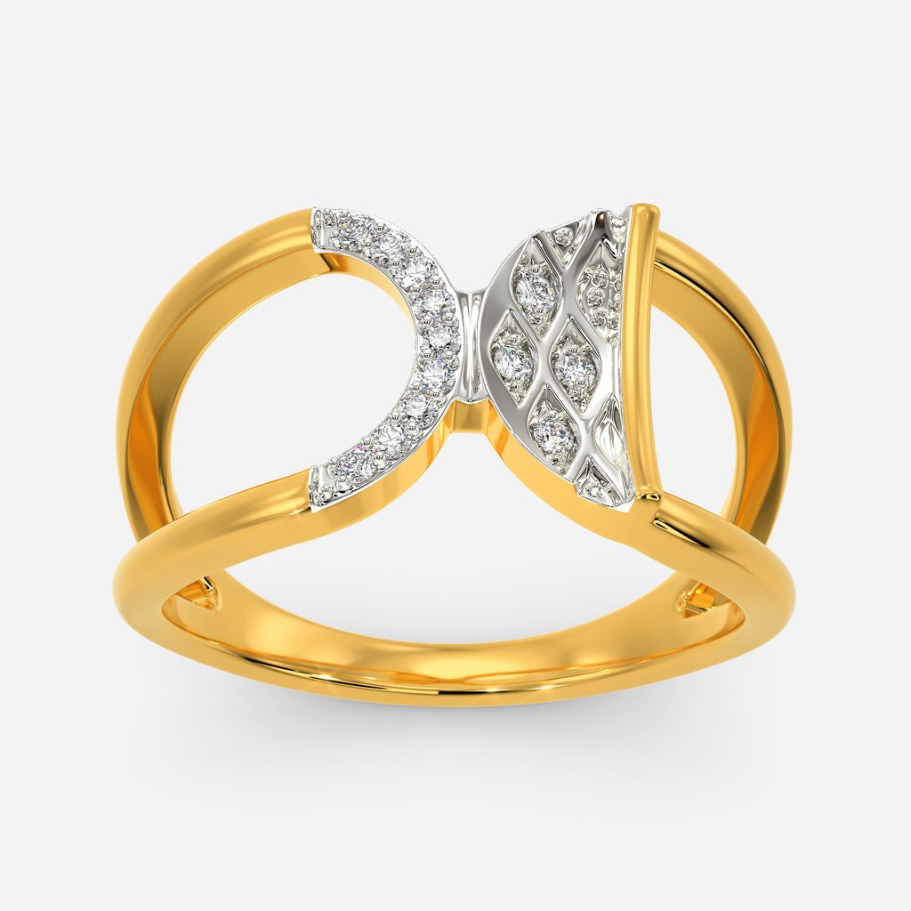 Knitted Together Diamond Rings alternate view 3