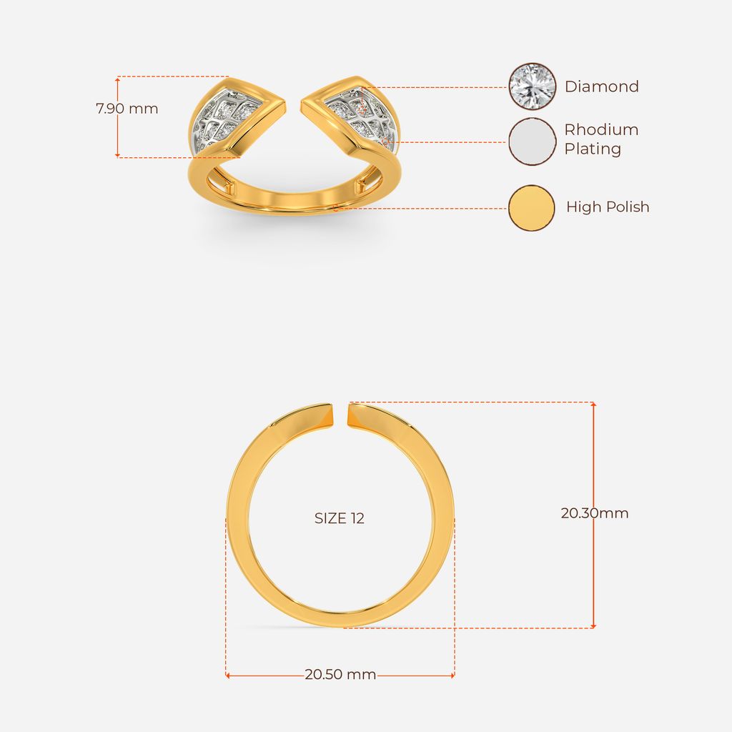 Knit Neat Edge Diamond Rings image
