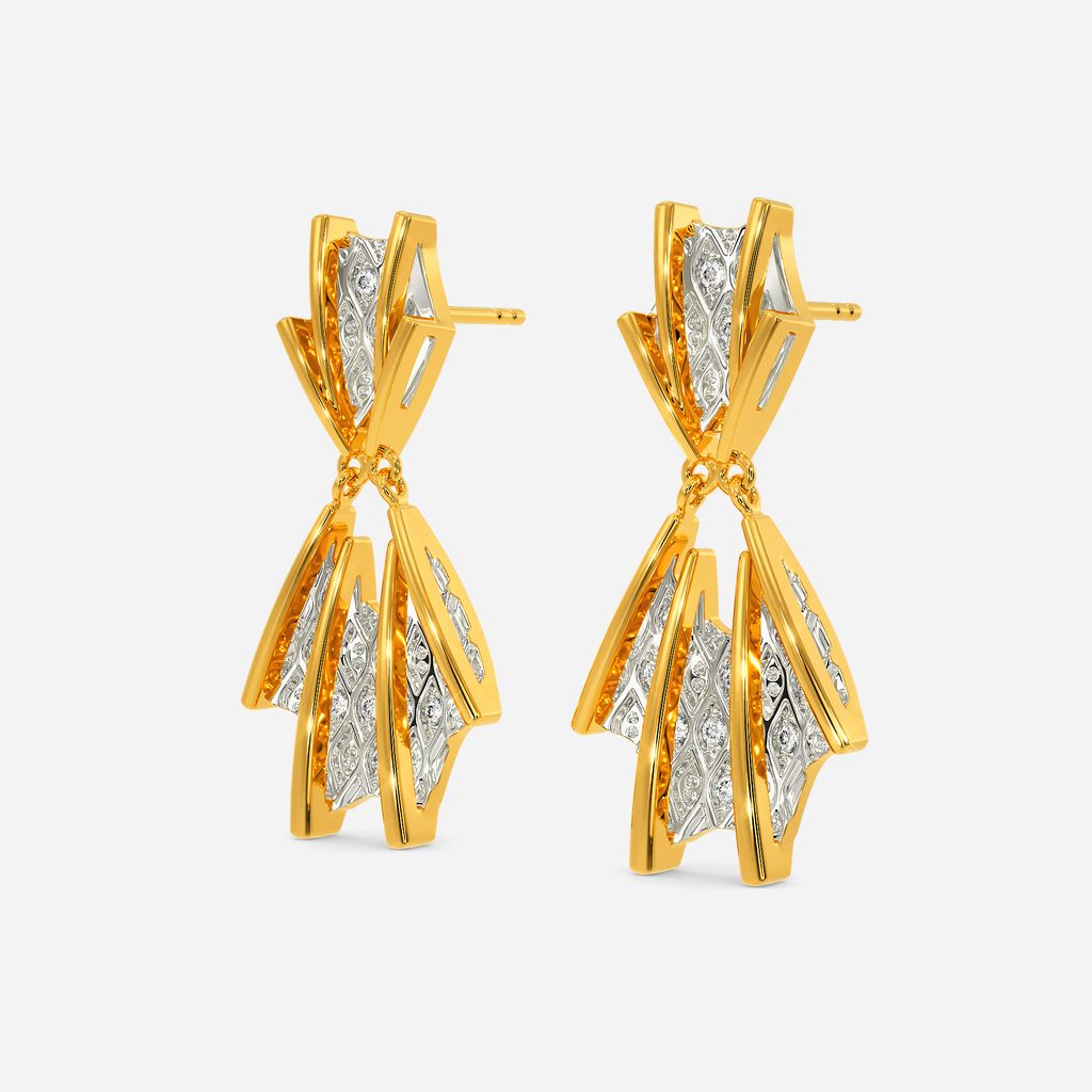 Knits Frill Diamond Earrings