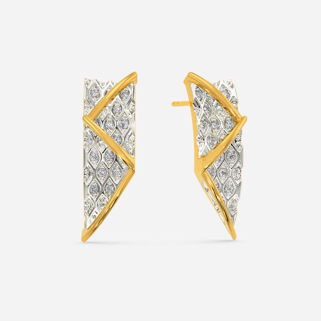 Knit Sparkle Diamond Earrings