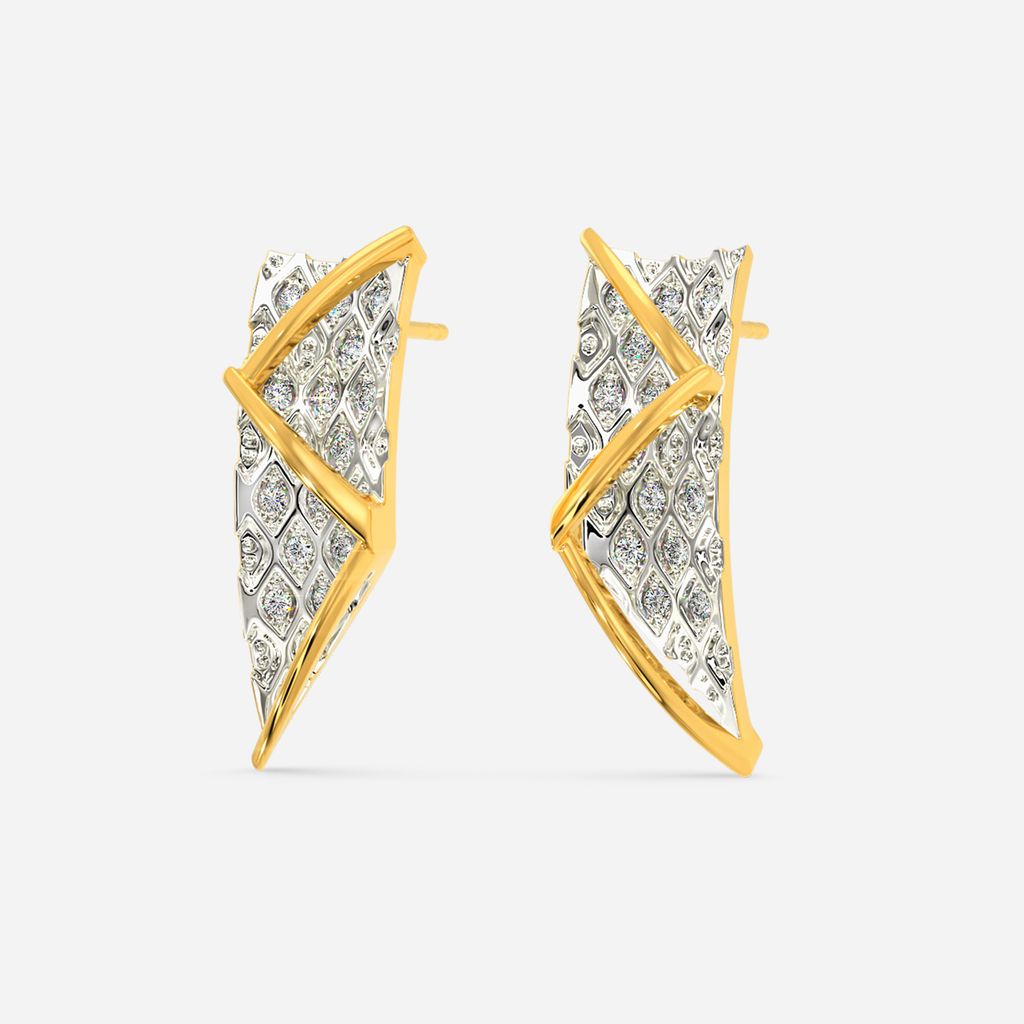 Knit Sparkle Diamond Earrings