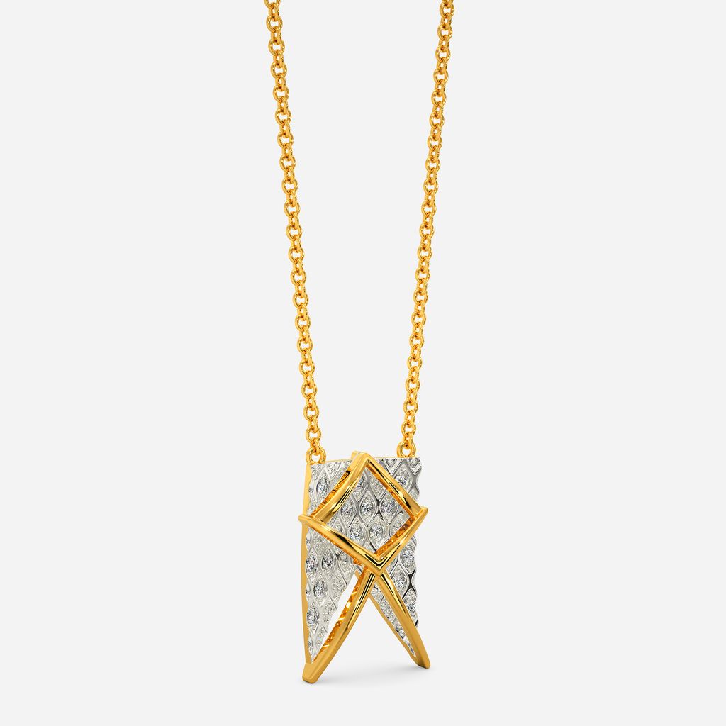 Knit Sparkle Diamond Necklaces