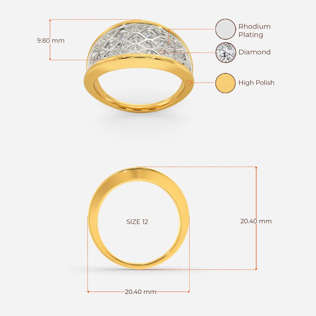Knit Stich Diamond Rings image