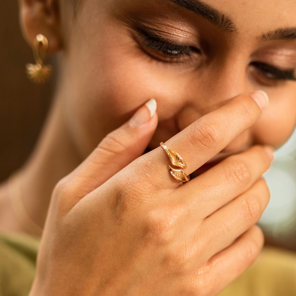 Lure of Verdure Gold Rings alternate view 1