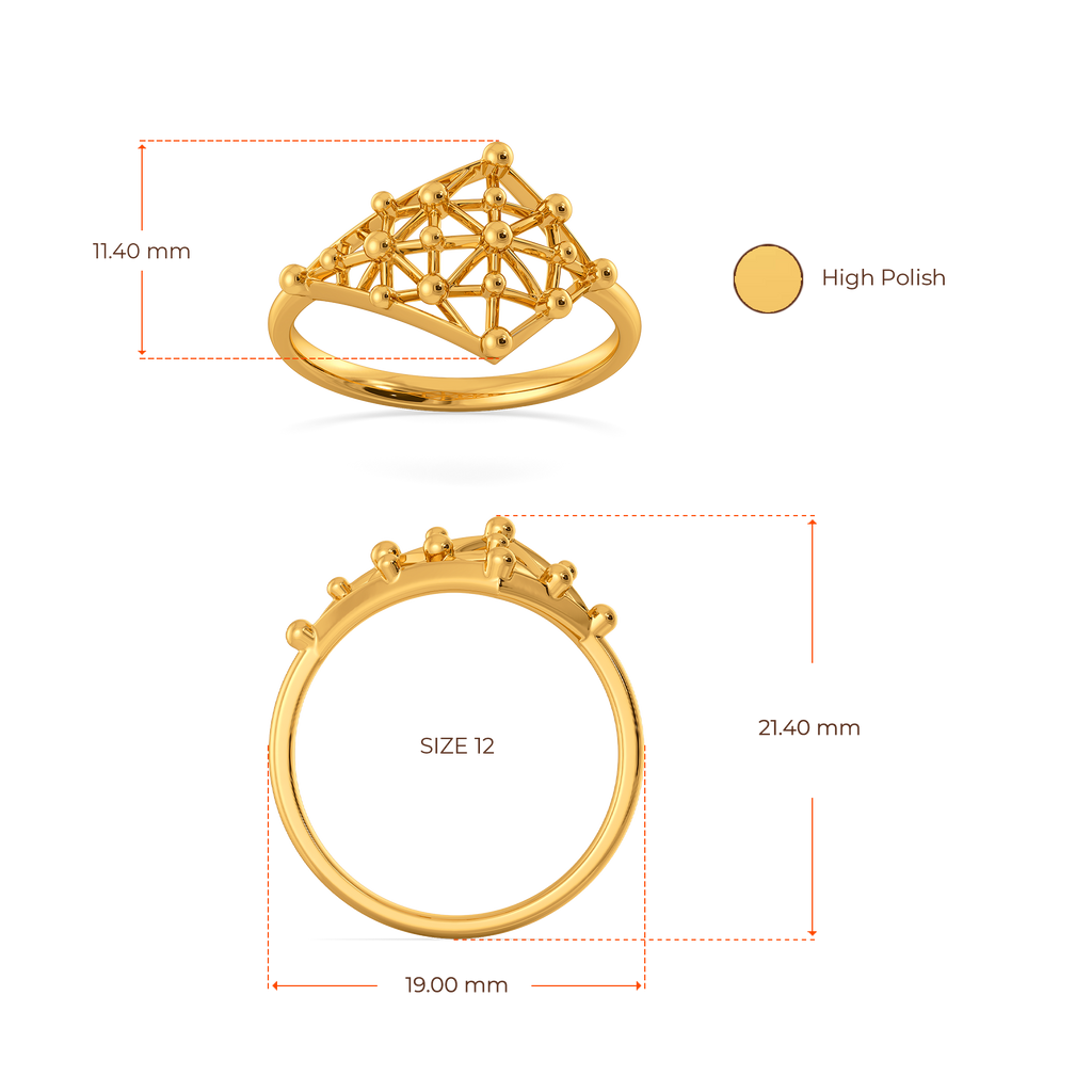 Sheer in Every Expression Gold Rings image