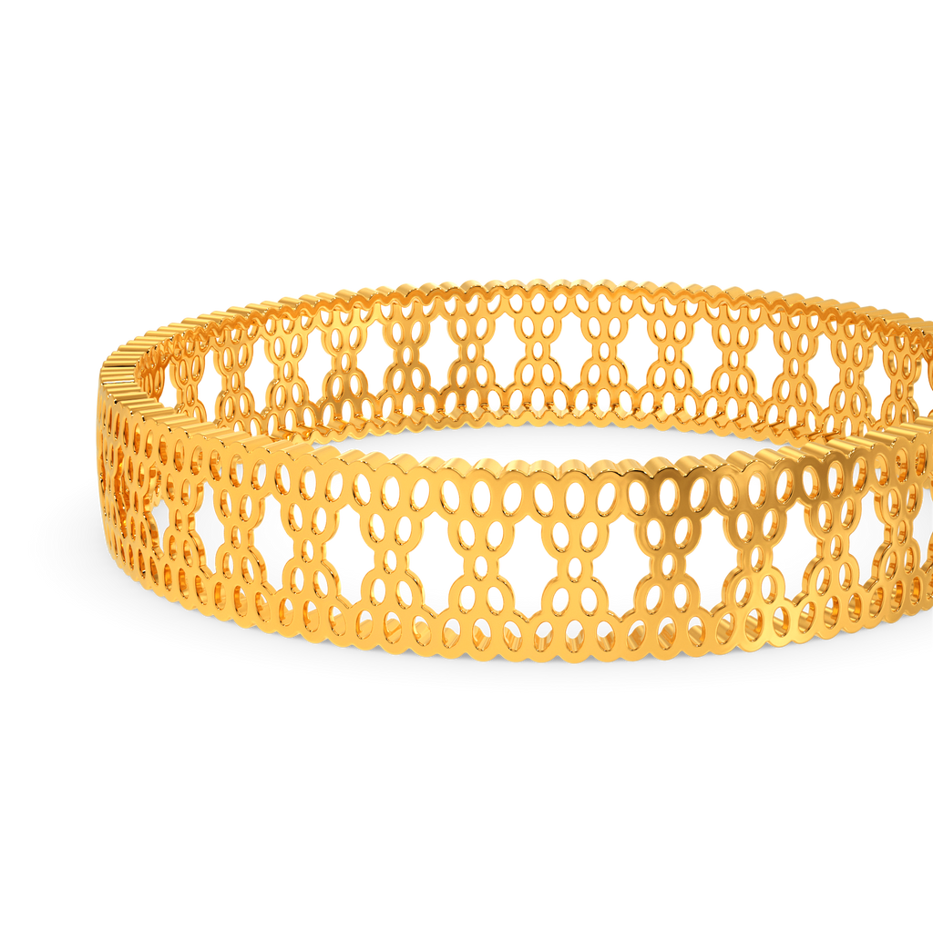 Sheer Knit Gold Bangles
