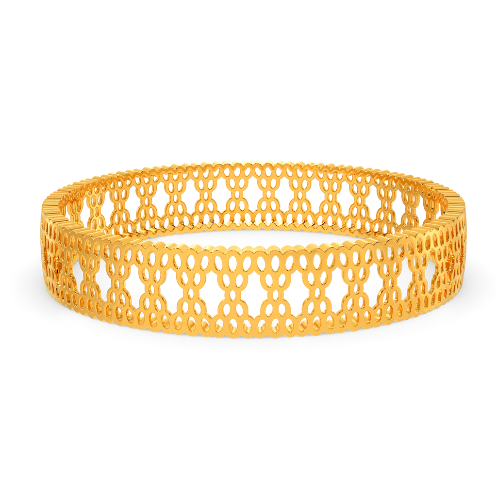 Sheer Knit Gold Bangles